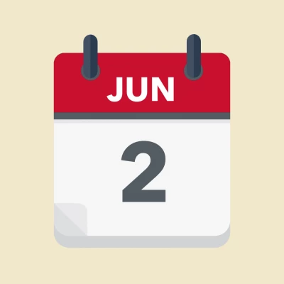 Calendar icon showing 2nd June