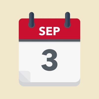Calendar icon showing 3rd September
