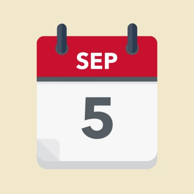 Calendar icon showing 5th September