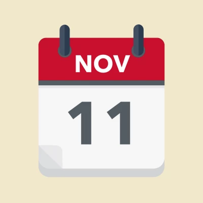 Calendar icon showing 11th November
